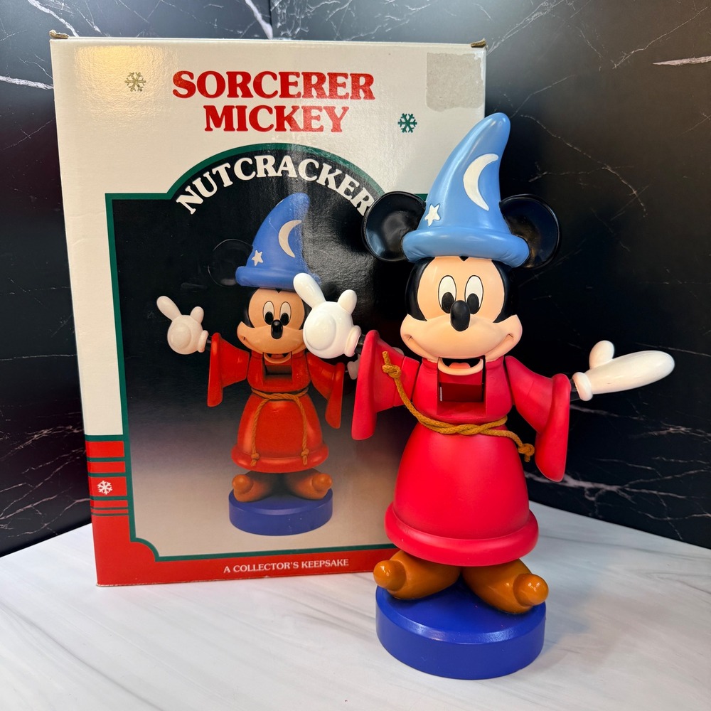 Disney Sorcerer Mickey Nutcracker Kurt S Adler Fantasia H1221 Vintage 14 Inch